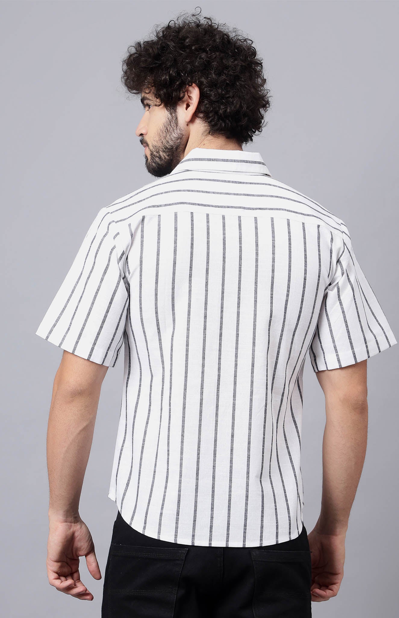 White Lines | White & Black Summer Shirt