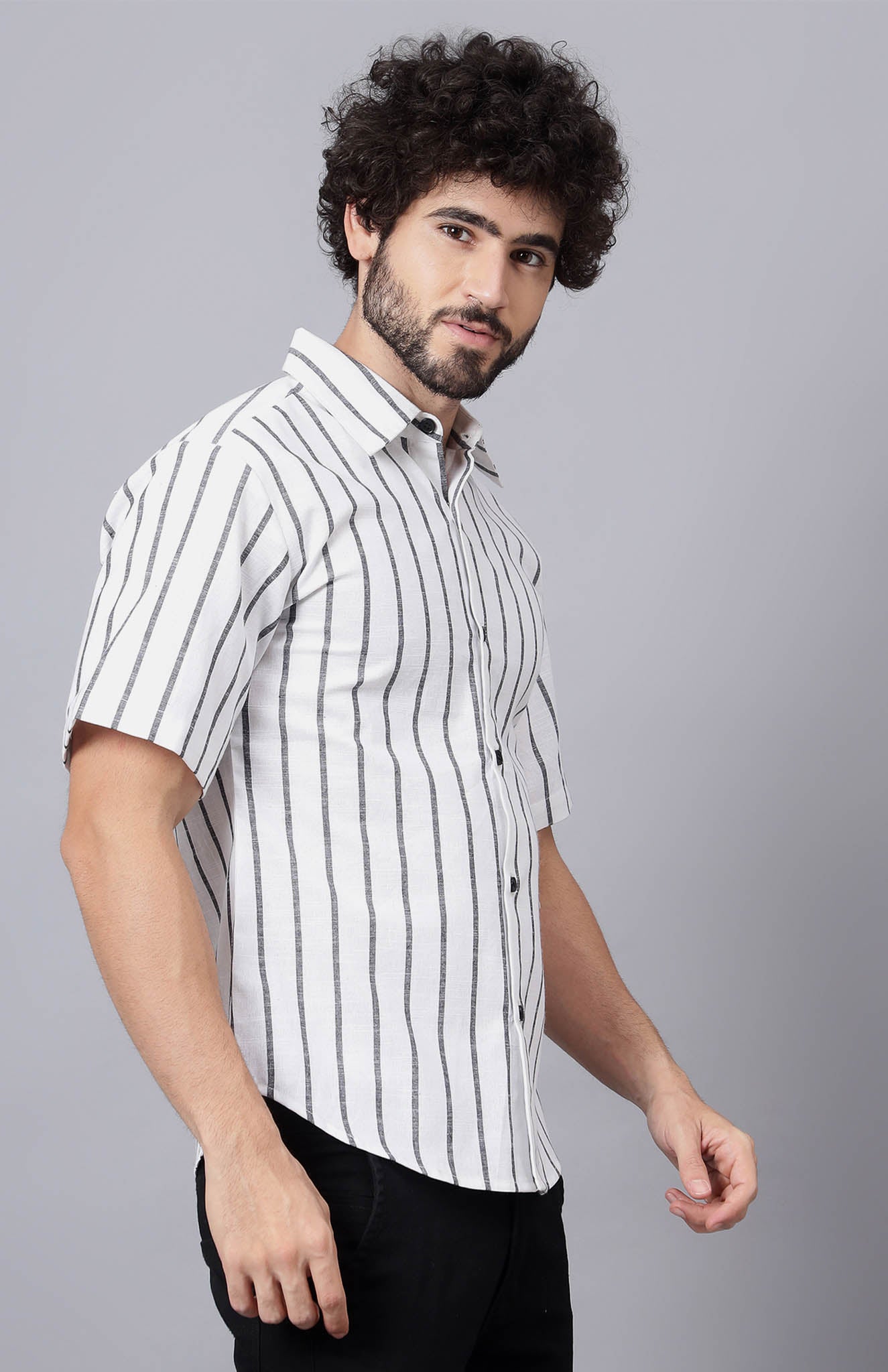White Lines | White & Black Summer Shirt