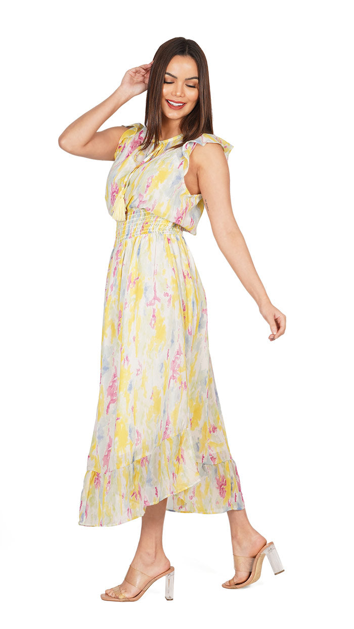 Abstract-Printed-Summer-Slim-Fit-Yellow-Maxi-Dress-Women_s-Summer-Dress