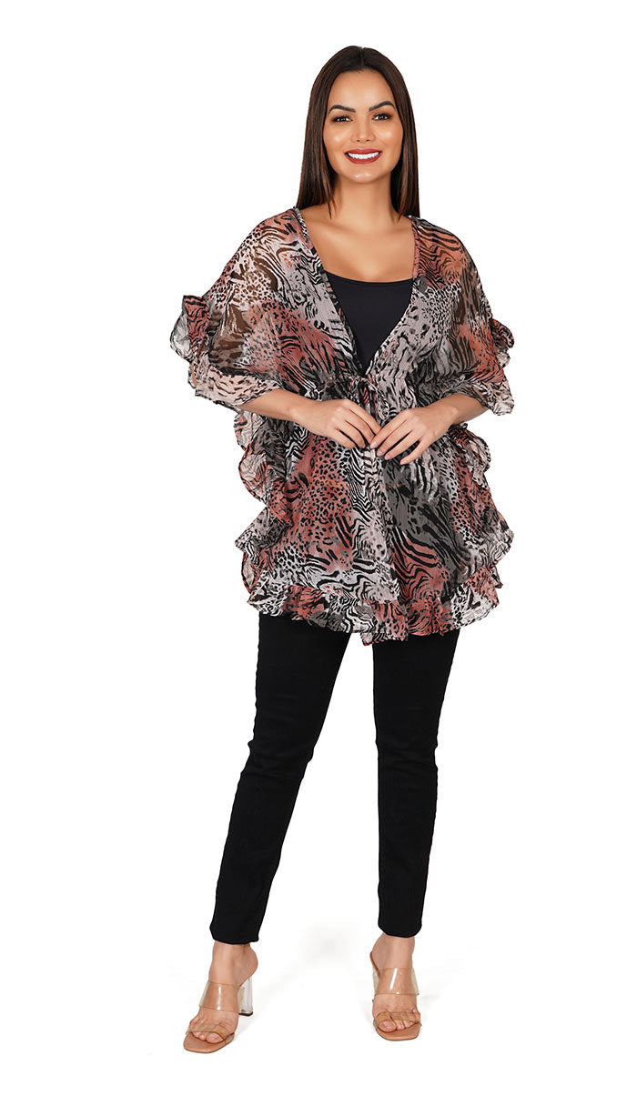 Abstract-print-Kaftan-Style-Top--Swimsuit-Cover-Ups--Beach-Dress