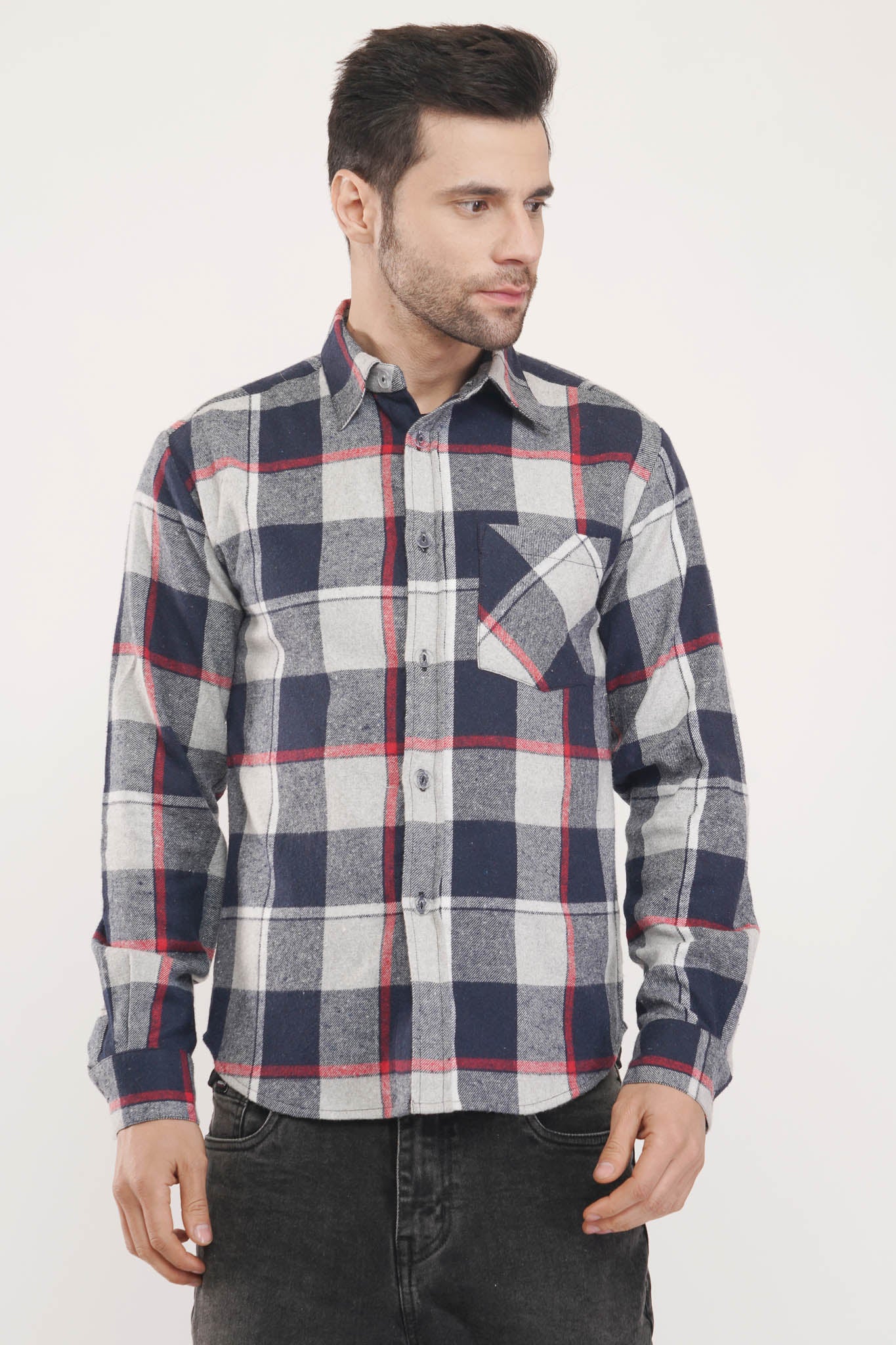 Noble Fit | Blue & Red Oxford Checkered Shirt