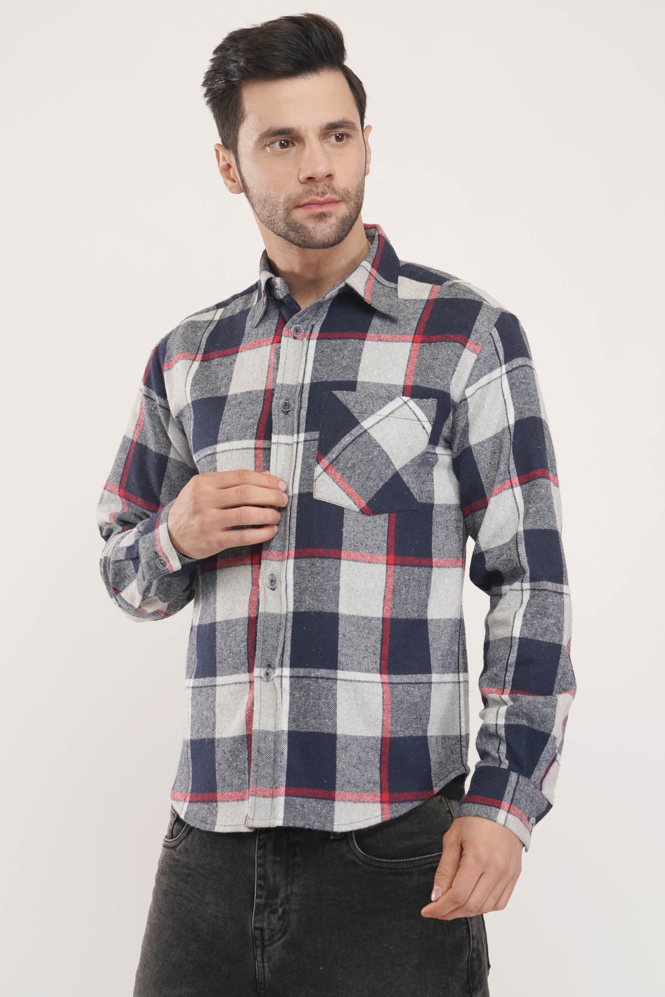 Noble Fit | Blue & Red Oxford Checkered Shirt