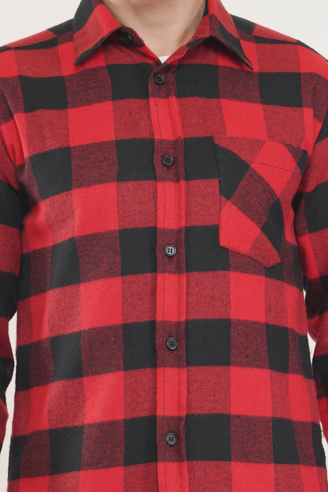 Dapper Line | Red & Black Oxford Checkered Shirt - Luxeliv Men