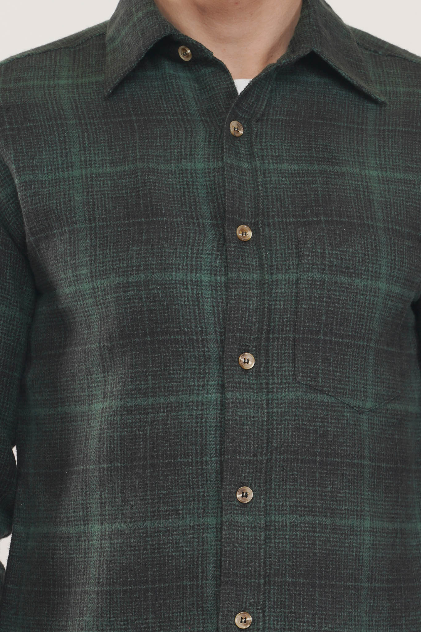 Sleek Noble | Green & Black Checkered Shirt-Luxeliv Men