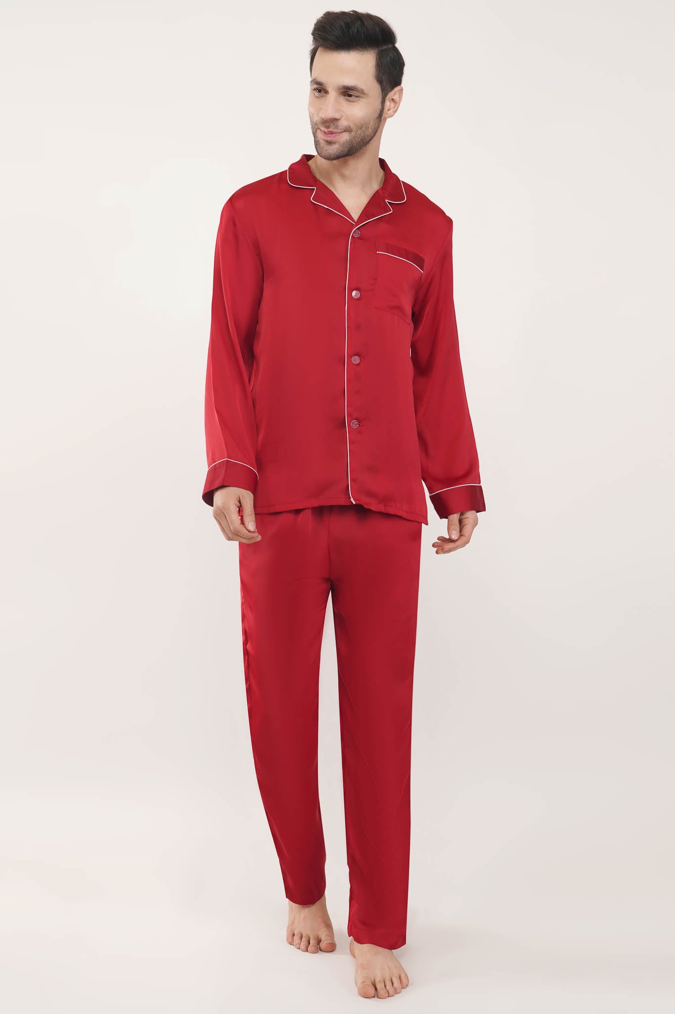 Rogue Red | Red Satin Loungewear Set