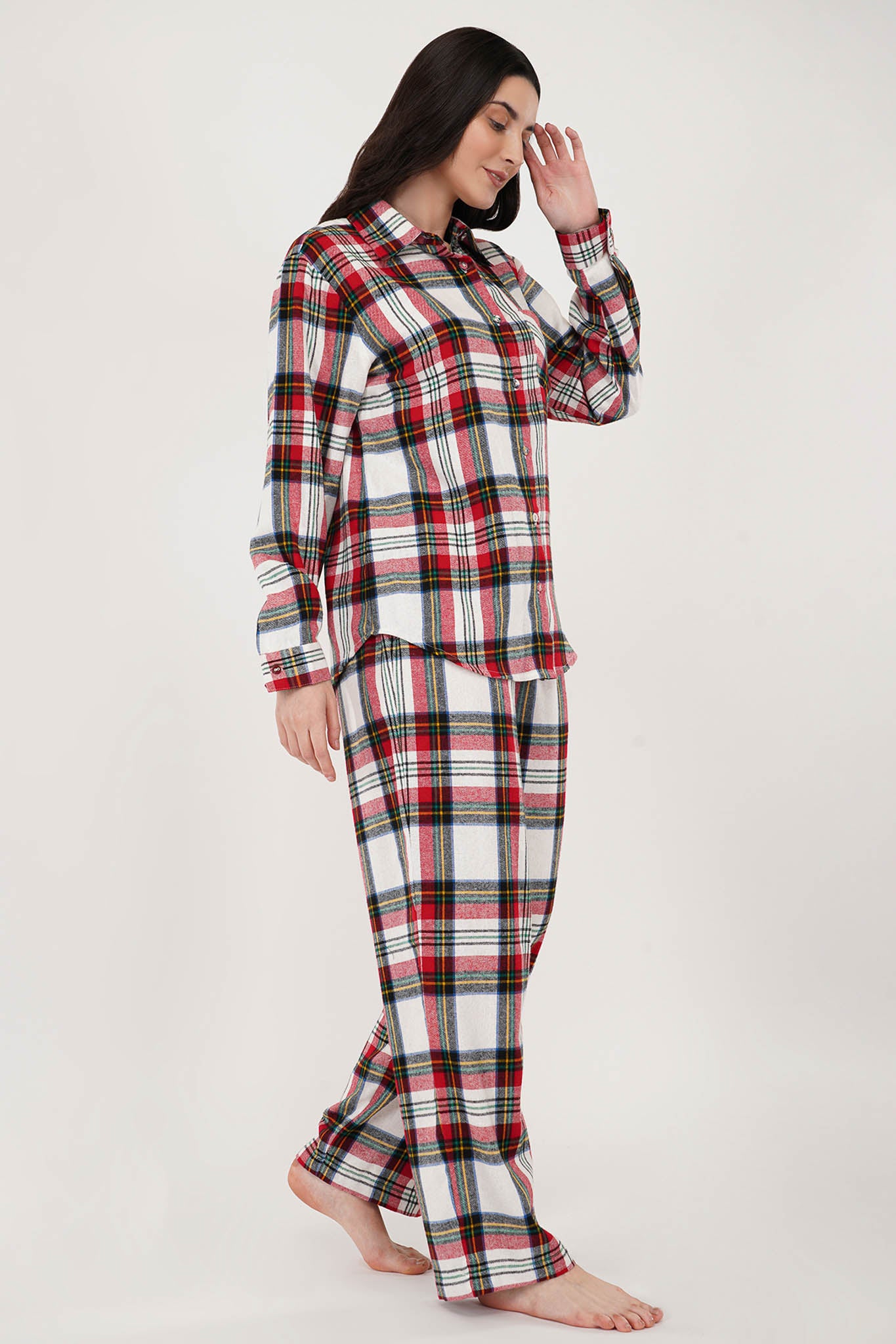 Blissful Red & White Loungewear Set