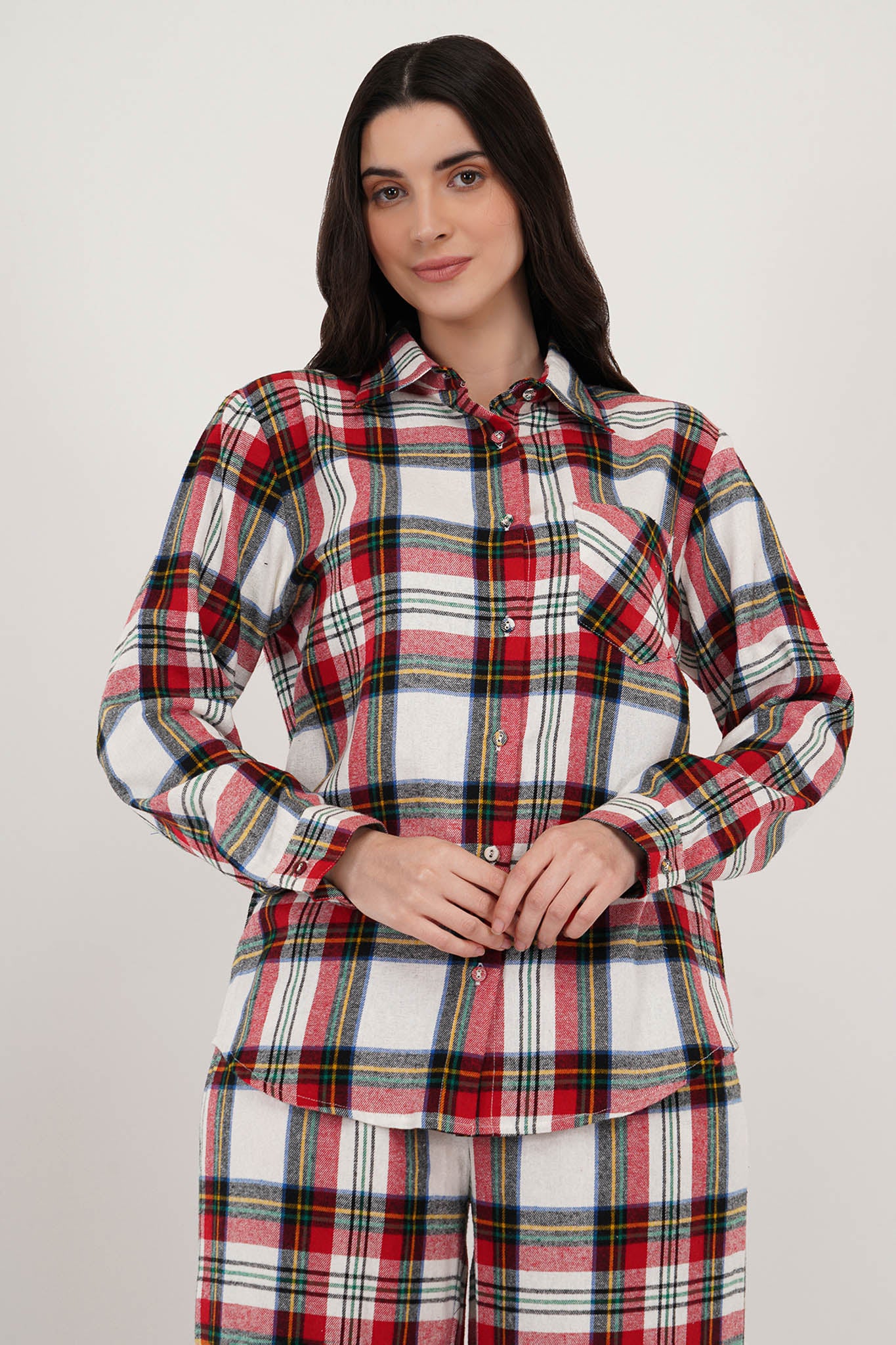 Blissful Red & White Loungewear Set