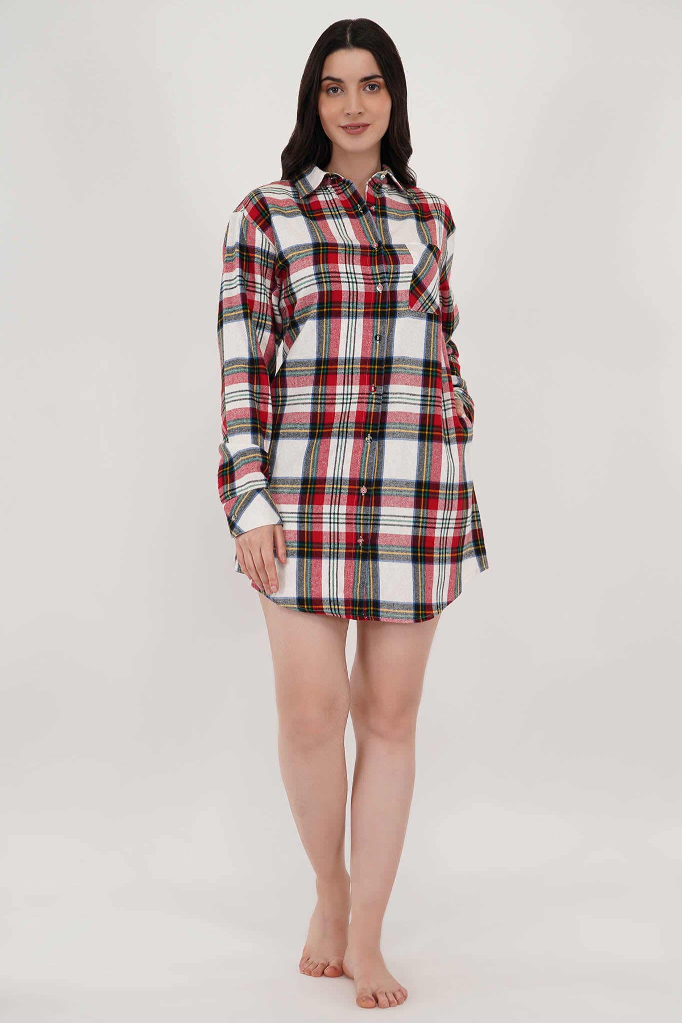 Summer Serenity Checkered Dress