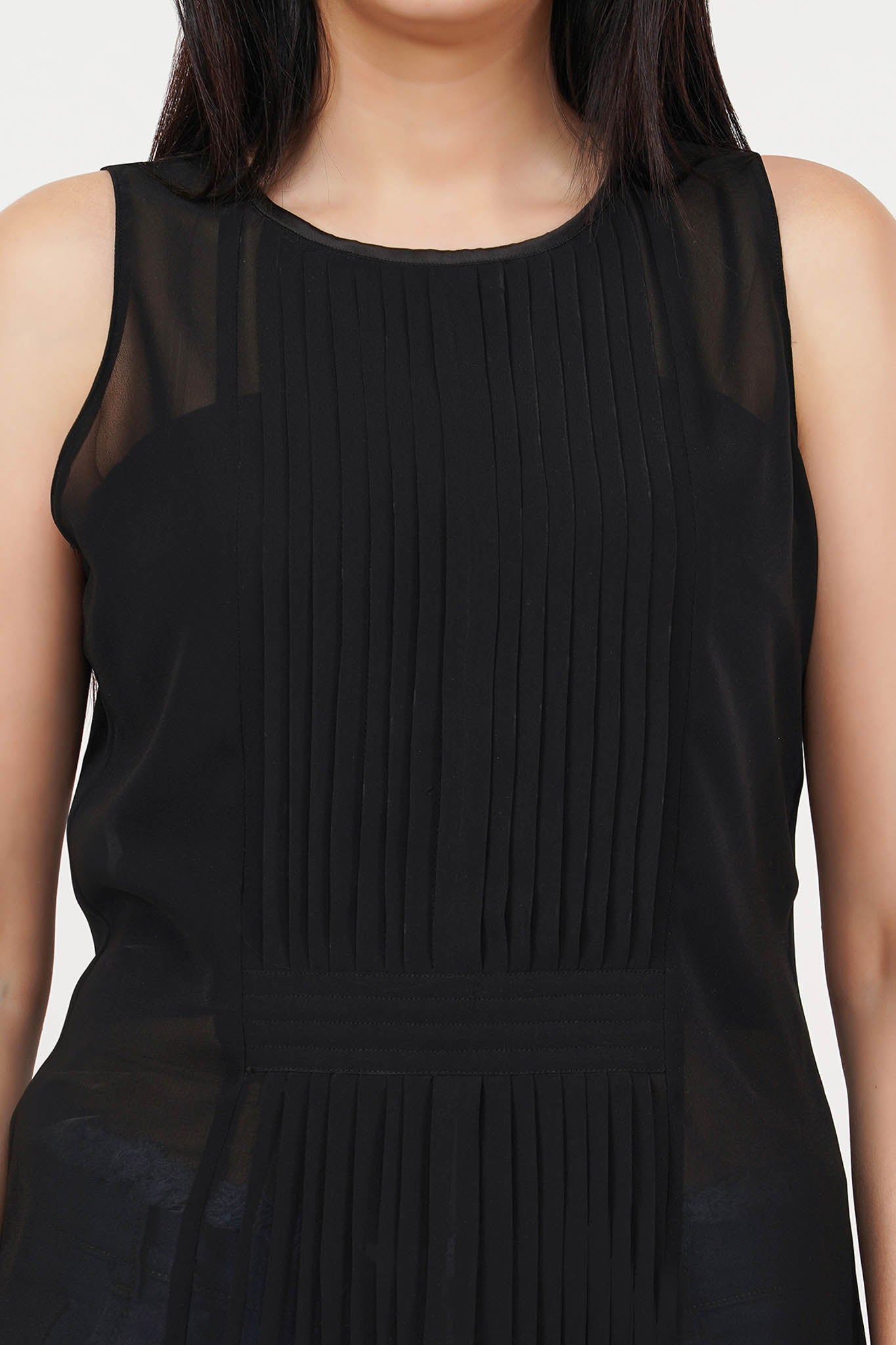 Sassy Black | Sheer Black Top