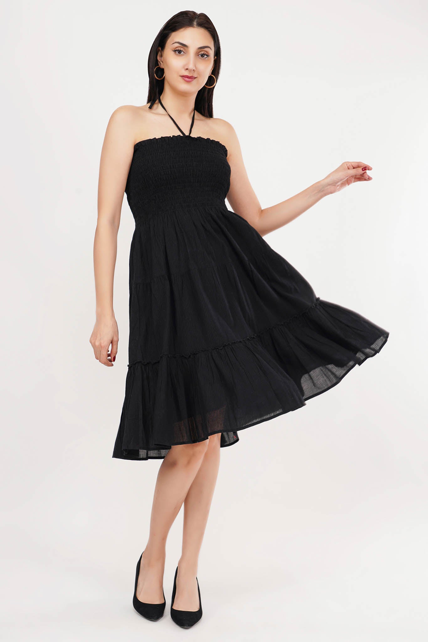 LBD | Black Cotton Summer Dress