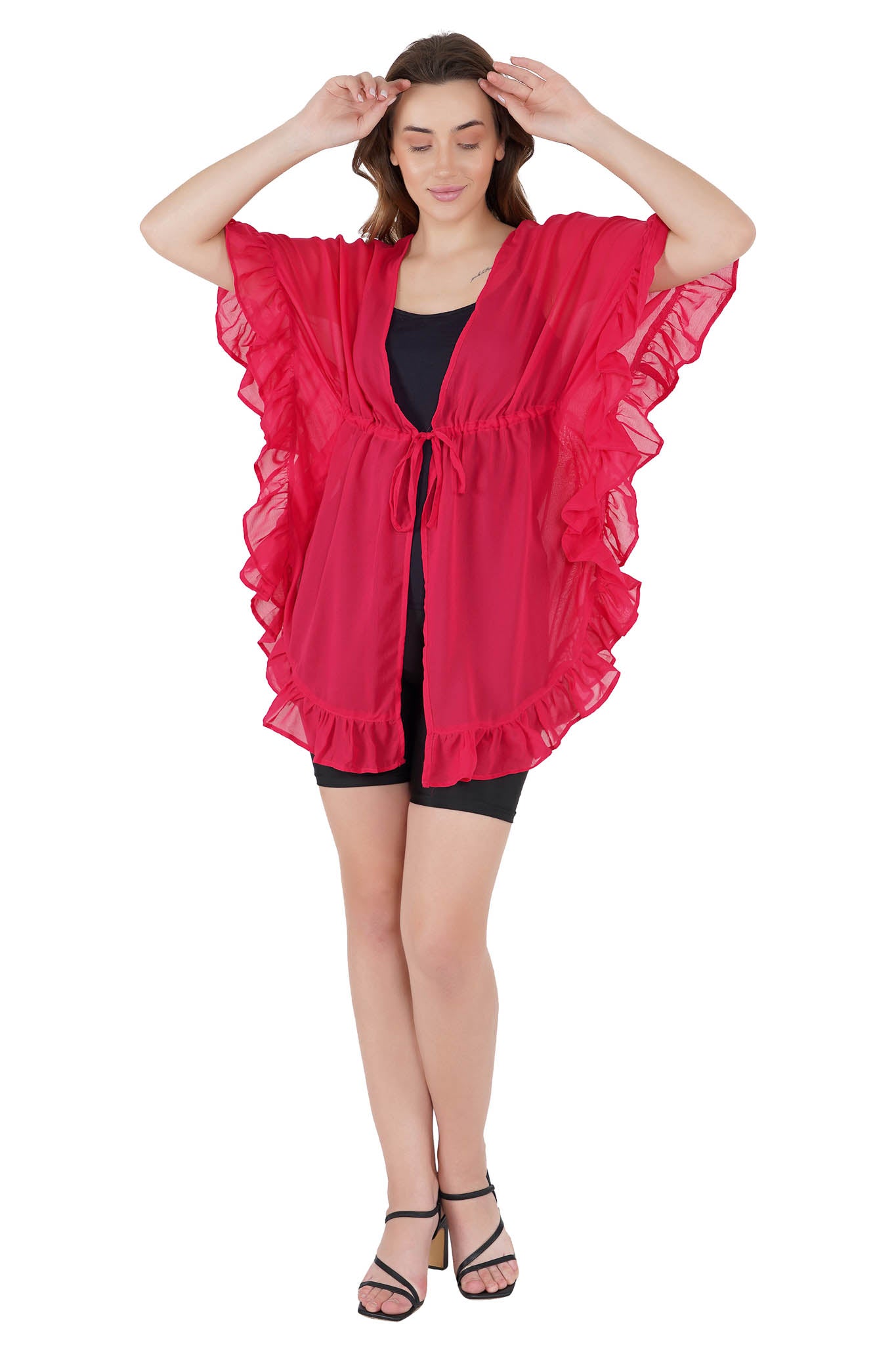 Coral Candy Kaftan Swim Cover-Up Beach Dress