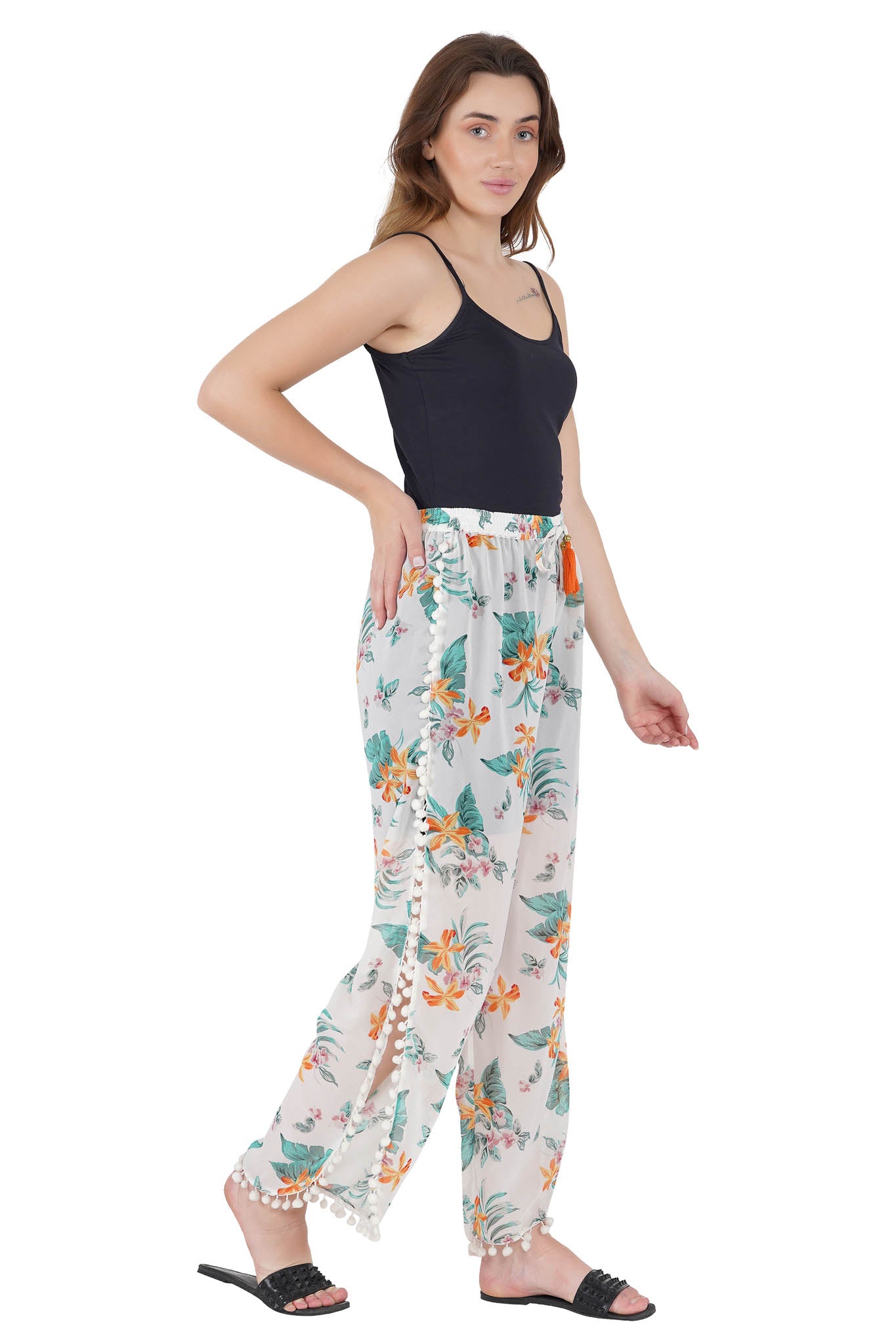 Tropical Bliss White Beach Pant - Luxeliv women