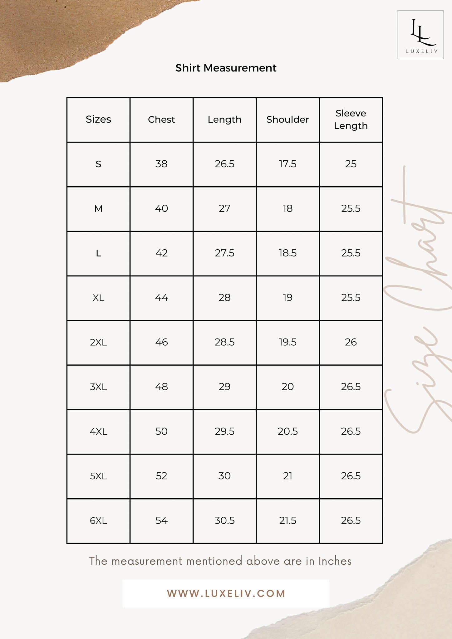 Regency Checks | Black & White Oxford Checkered Shirt-size chart