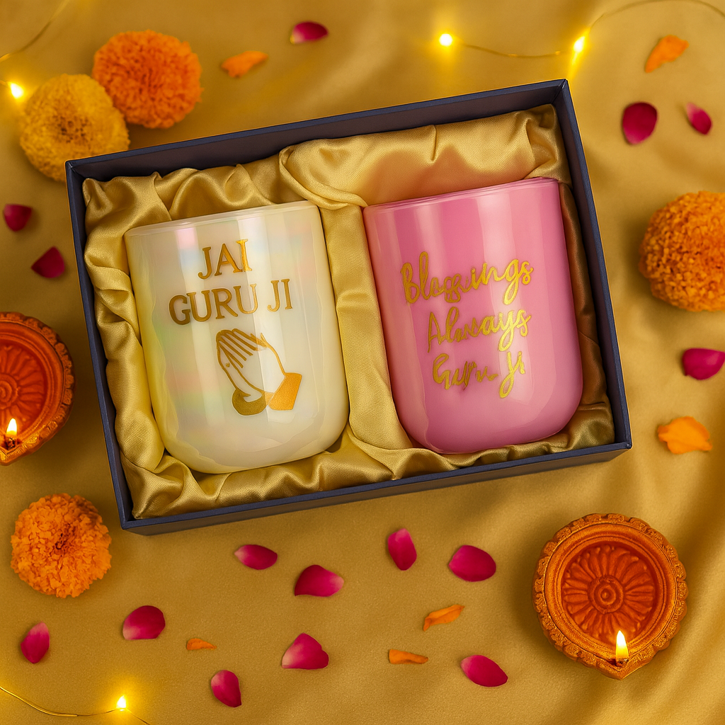 Jai Guru Ji Blessings Candle Gift Set | Festive Guru Ji Decor