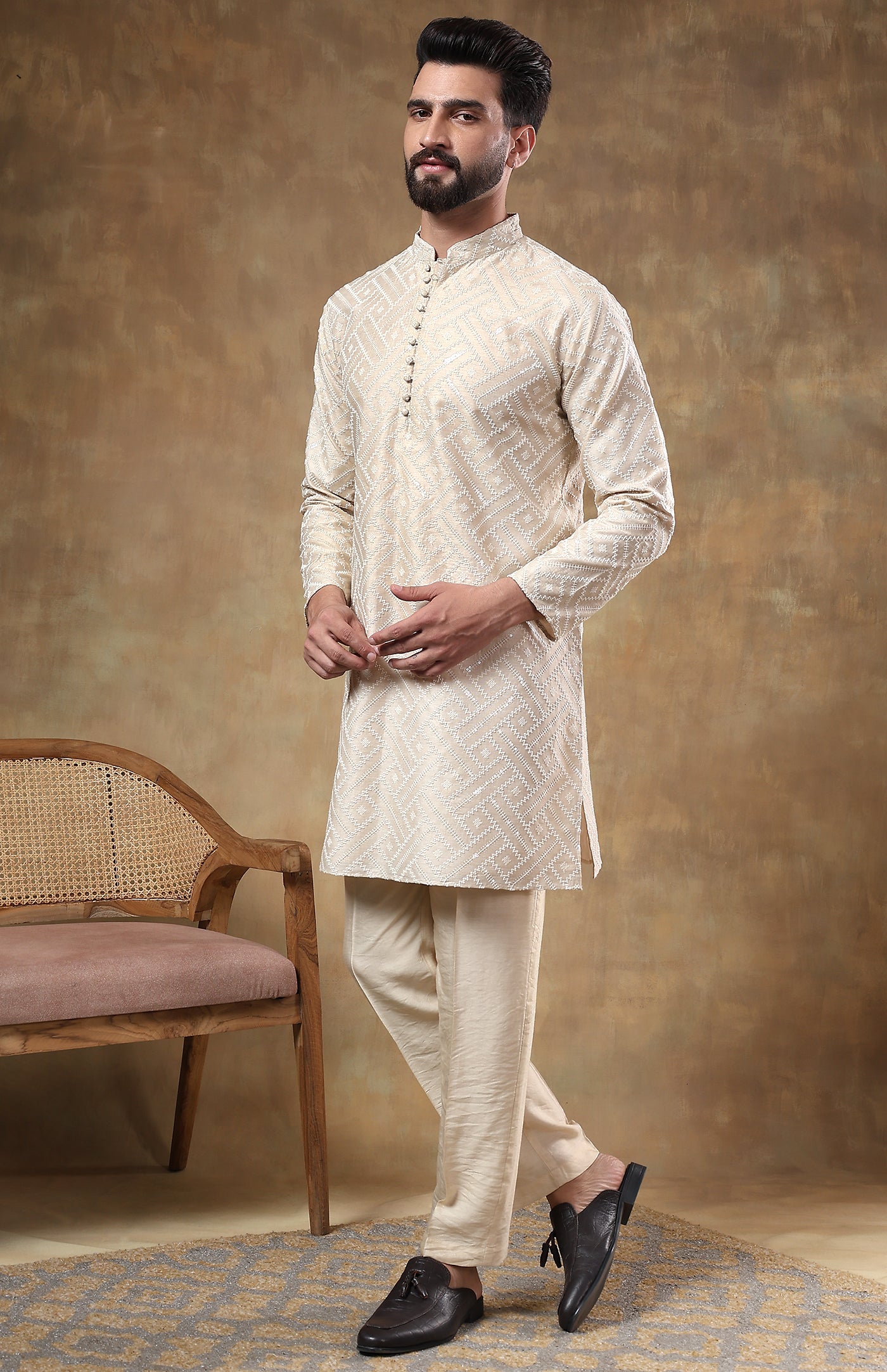 Khadi Kaarigar | Chanderi Cotton Silk Kurta