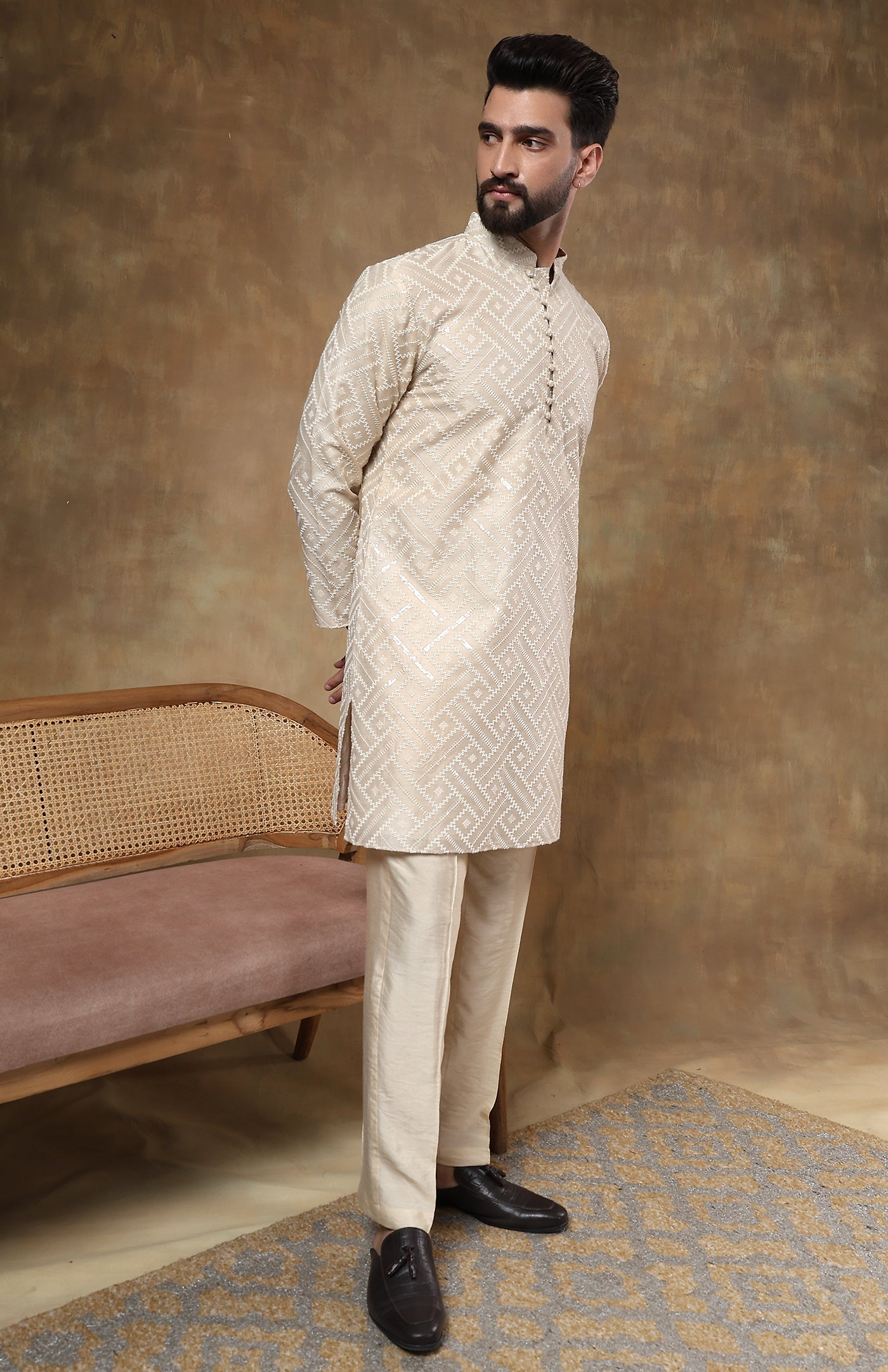 Khadi Kaarigar | Chanderi Cotton Silk Kurta