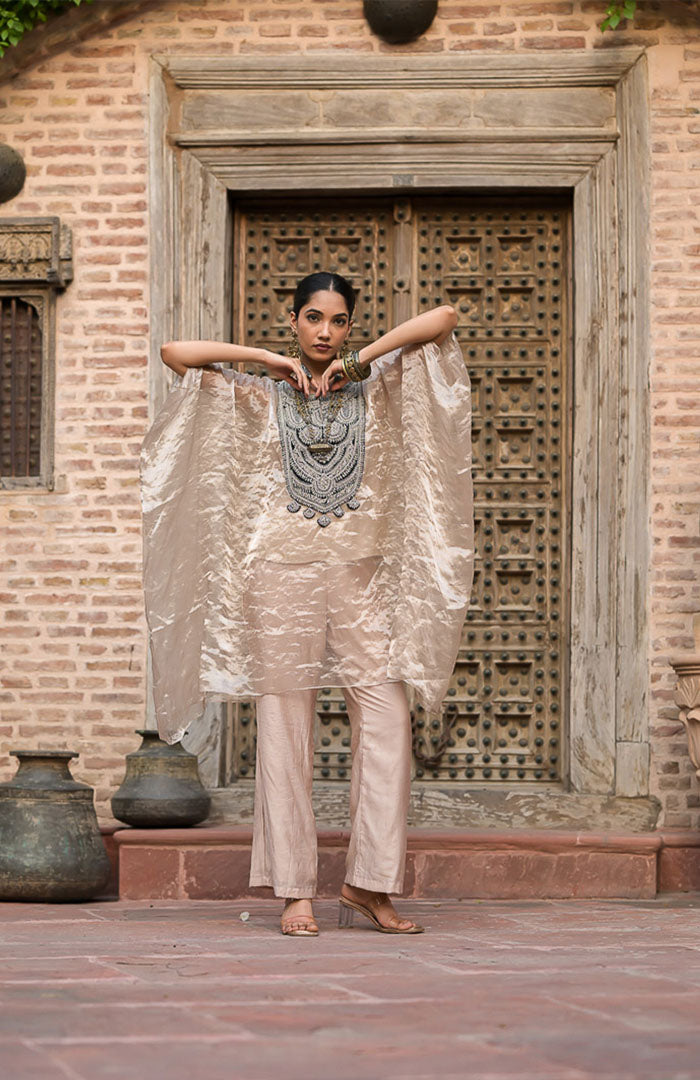 Noor-e-Ivory | Embroidered Suit Set By Ankhira