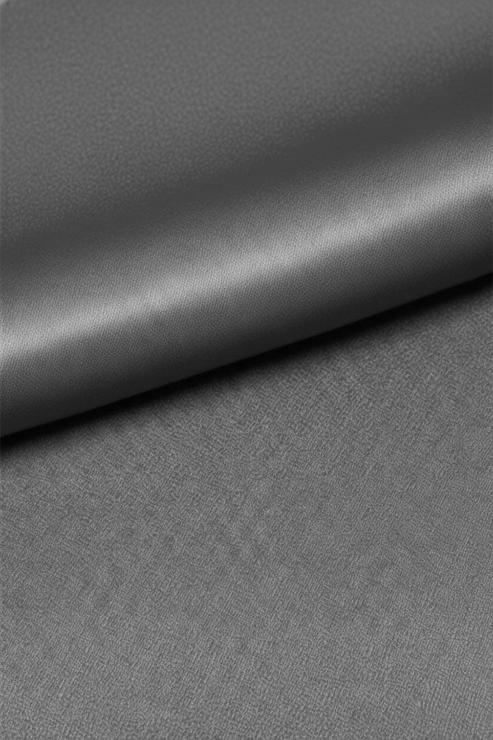 The Chrome Command | Silver with Black Detailing | Satin Loungewear Set