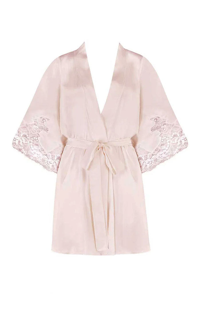Ivory Vows | Couture Satin & Lace Robe