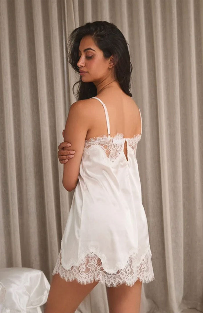 Eternal Elegance | Ivory Couture Satin & Lace Nightwear