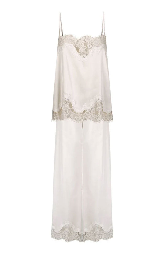 Celestial Grace | Ivory Couture Satin & Lace Loungewar