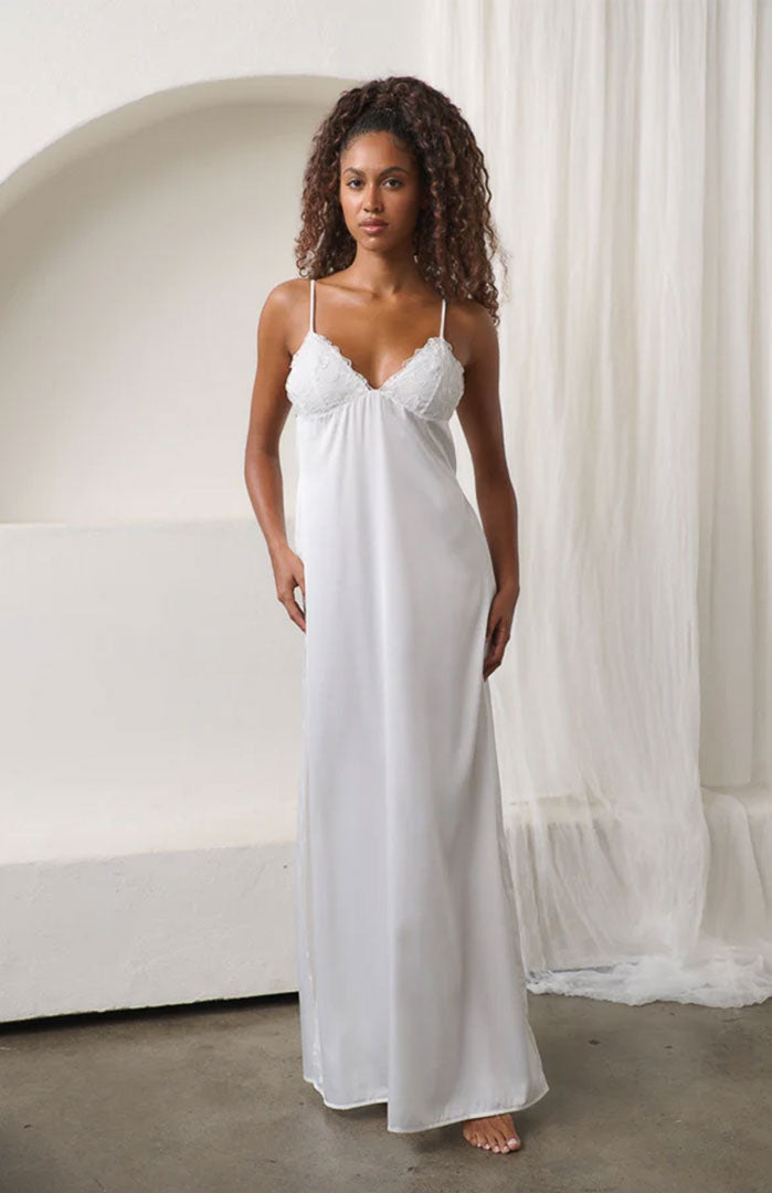 Eternal Embrace | White Couture Lace Satin Gown