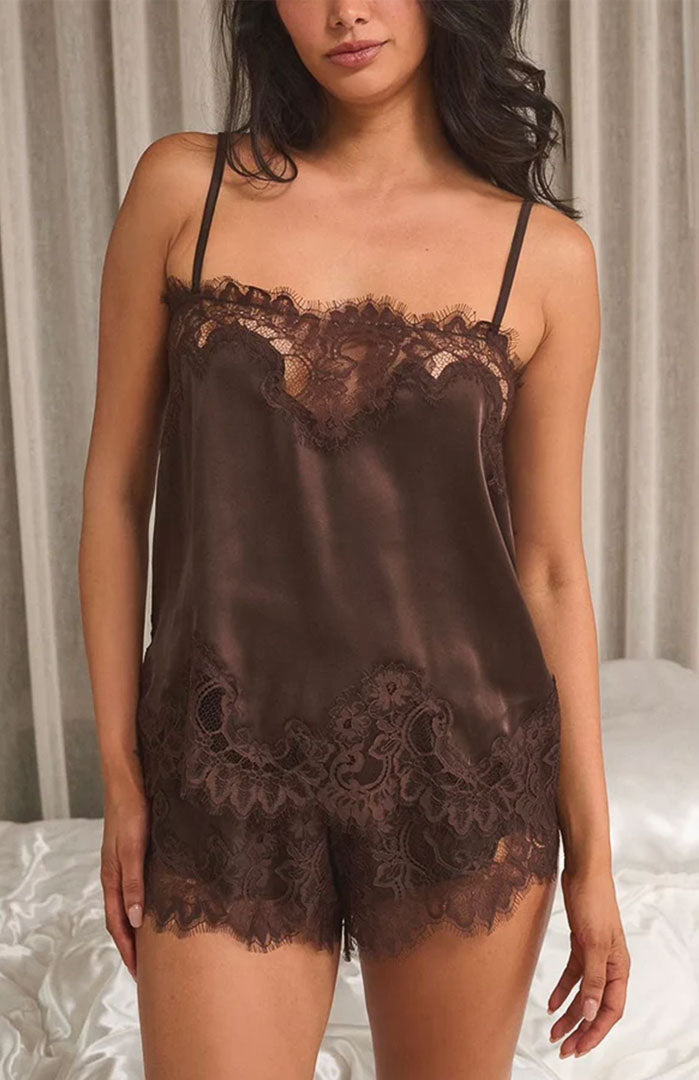 Espresso Martini | Brown Couture Lace Cami & Shorts Set