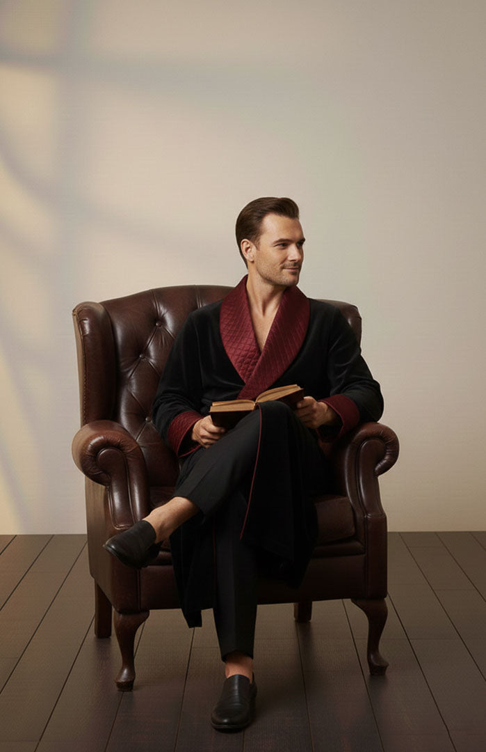 God Father | Quilted Velvet Robe for Men