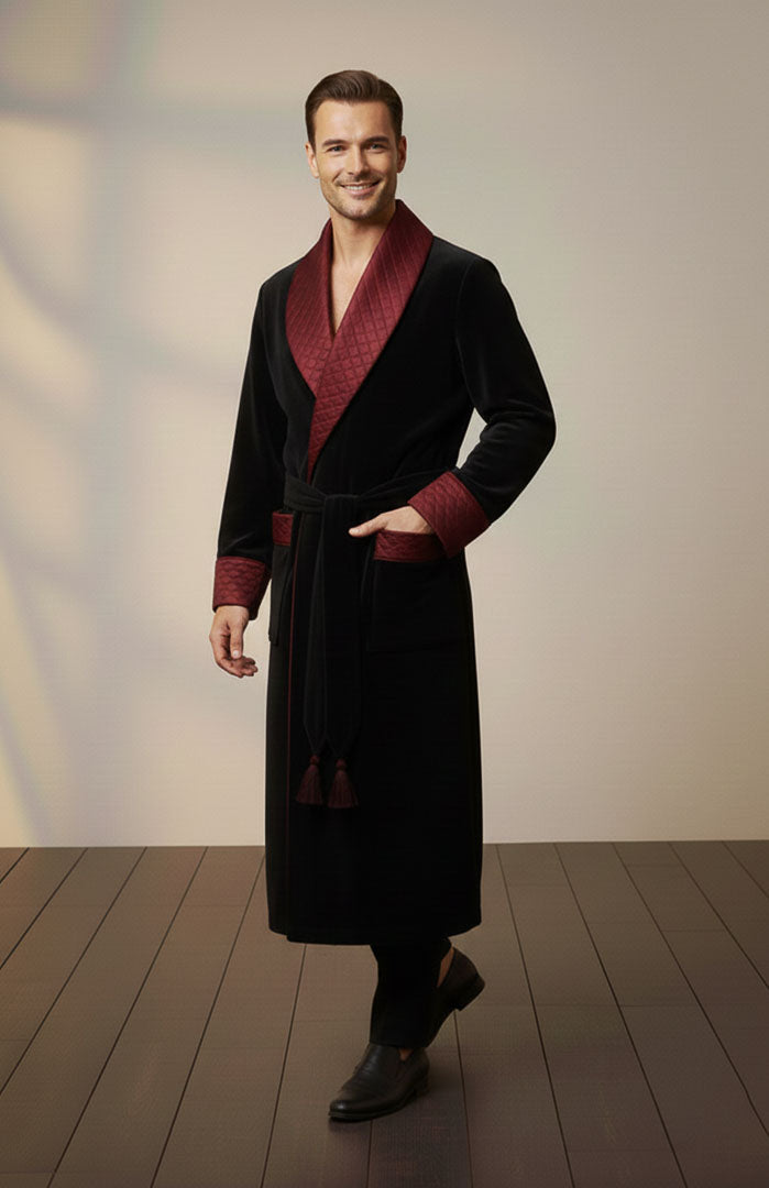 God Father | Quilted Velvet Robe for Men