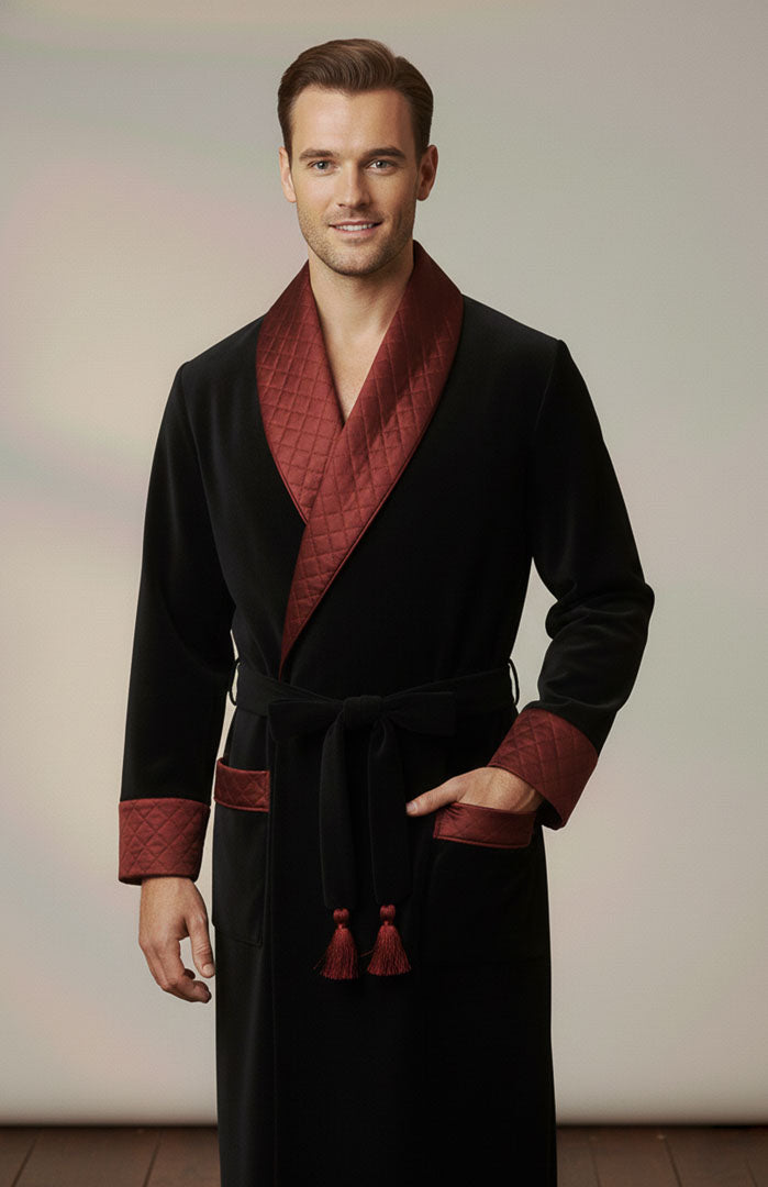 God Father | Quilted Velvet Robe for Men