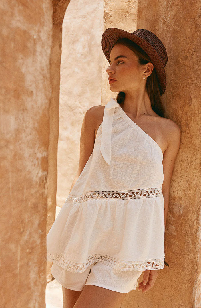 Mia Ivory Co-ord Set | Cotton Linen Blend