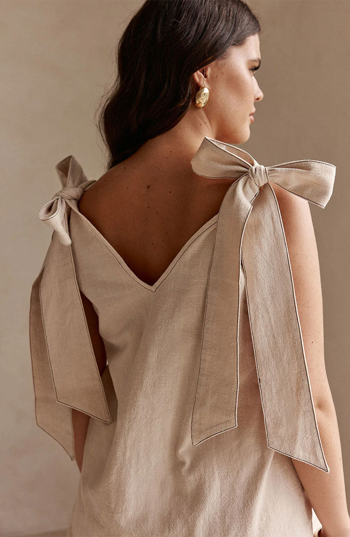 Mia Beige Co-ord Set | Cotton Linen Blend