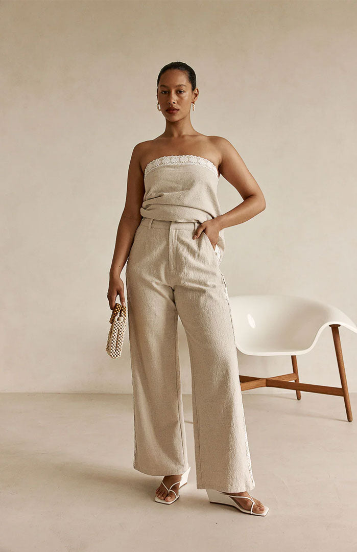 Lizzie Ivory Co-ord Set | Cotton Linen Blend