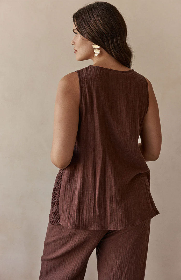 Luna Cocoa Co-ord Set | Cotton Linen Blend