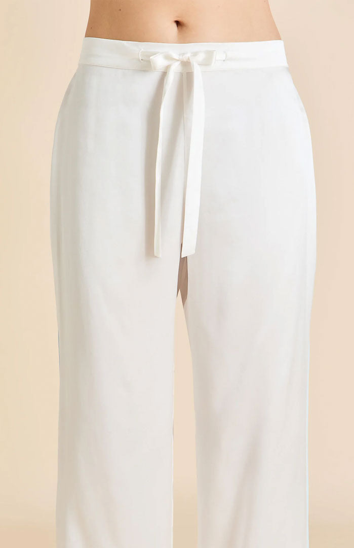 Celeste Ivory | White Satin Loungewear Co-ord Set