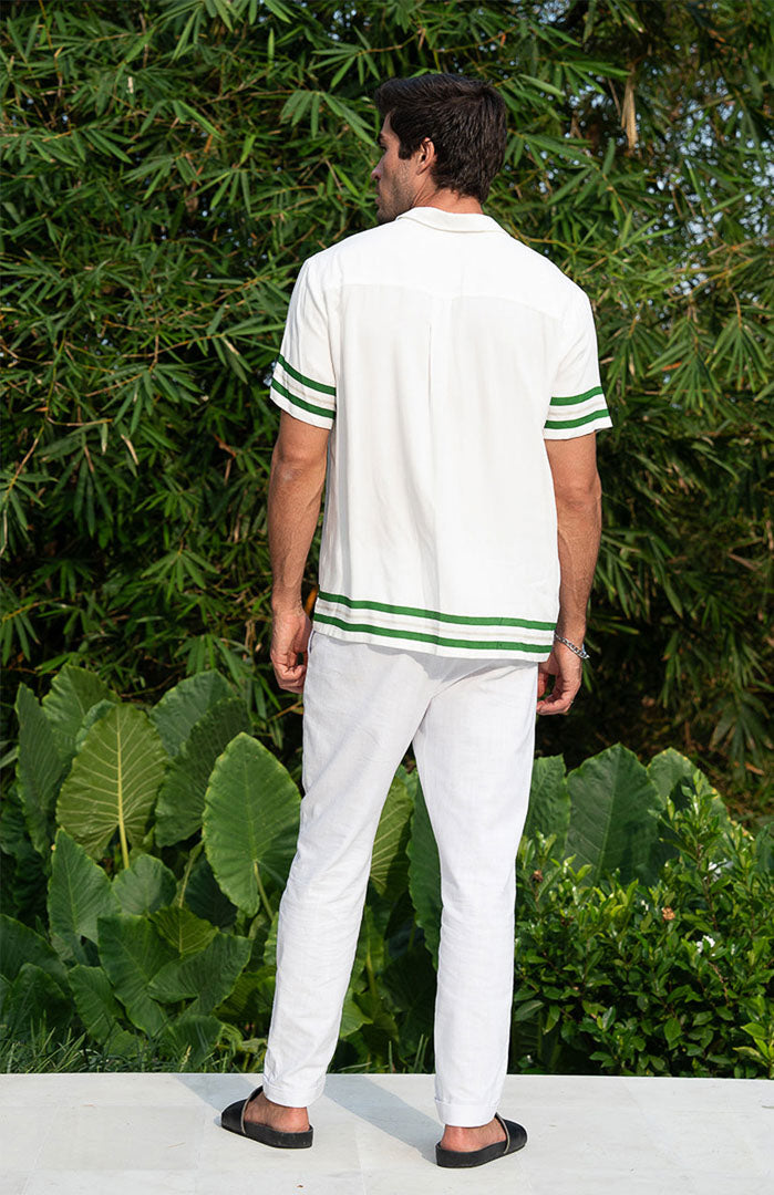 Riviera Green Palm Leaf Shirt | Men’s Printed Shirt