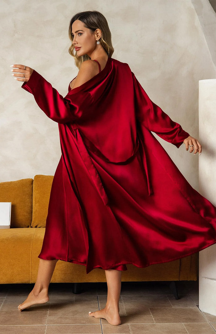 Amour Rouge | Luxury Satin Robe Set