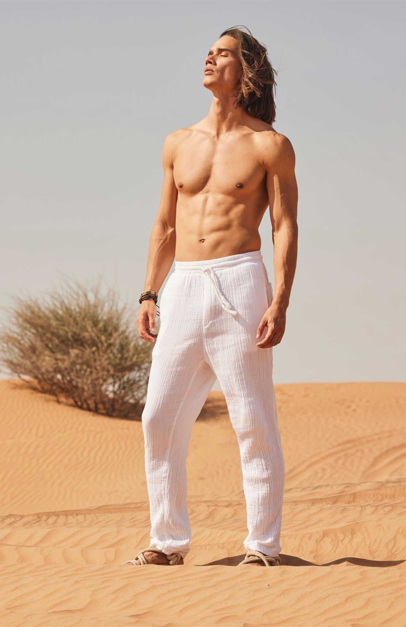 White Pants | Cotton Linen Blend