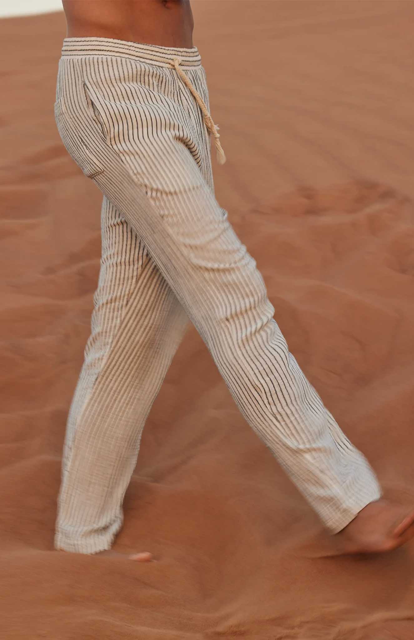 Black & White Stripes Co-ord Set | Cotton Linen Blend