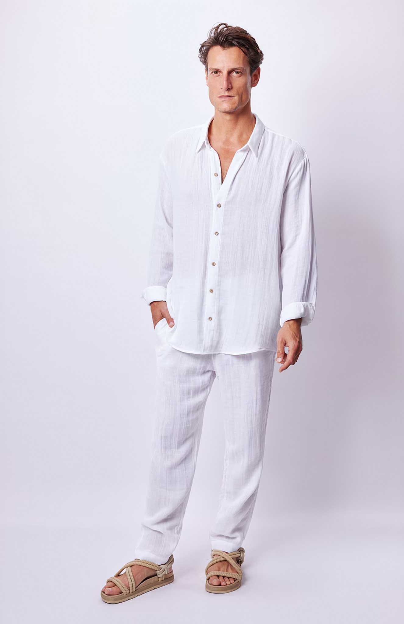 All White Co-ord Set | Cotton Linen Blend