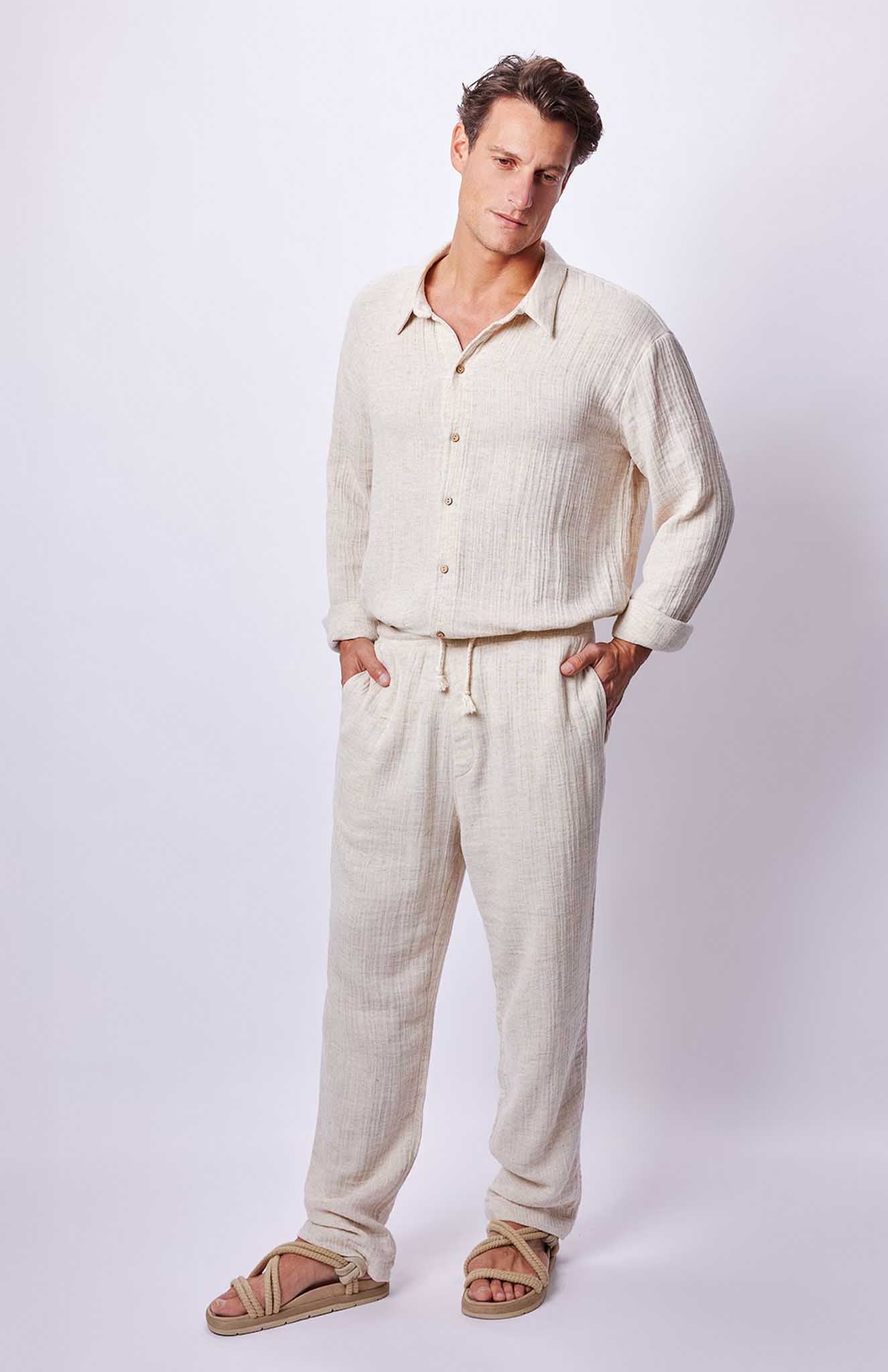 Khakhi Co-ord Set | Cotton Linen Blend