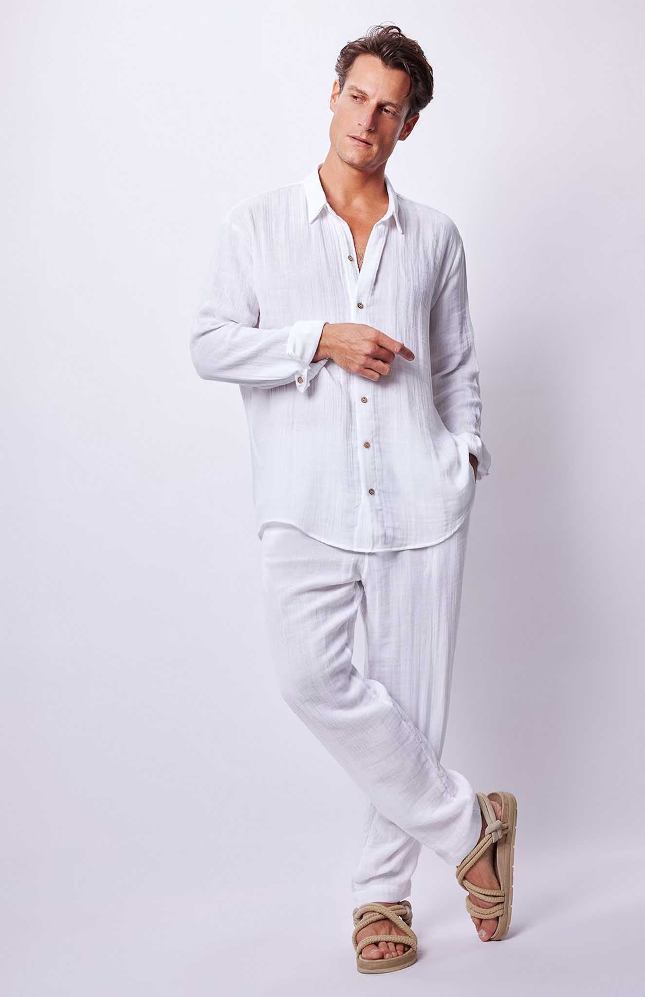 All White Co-ord Set | Cotton Linen Blend