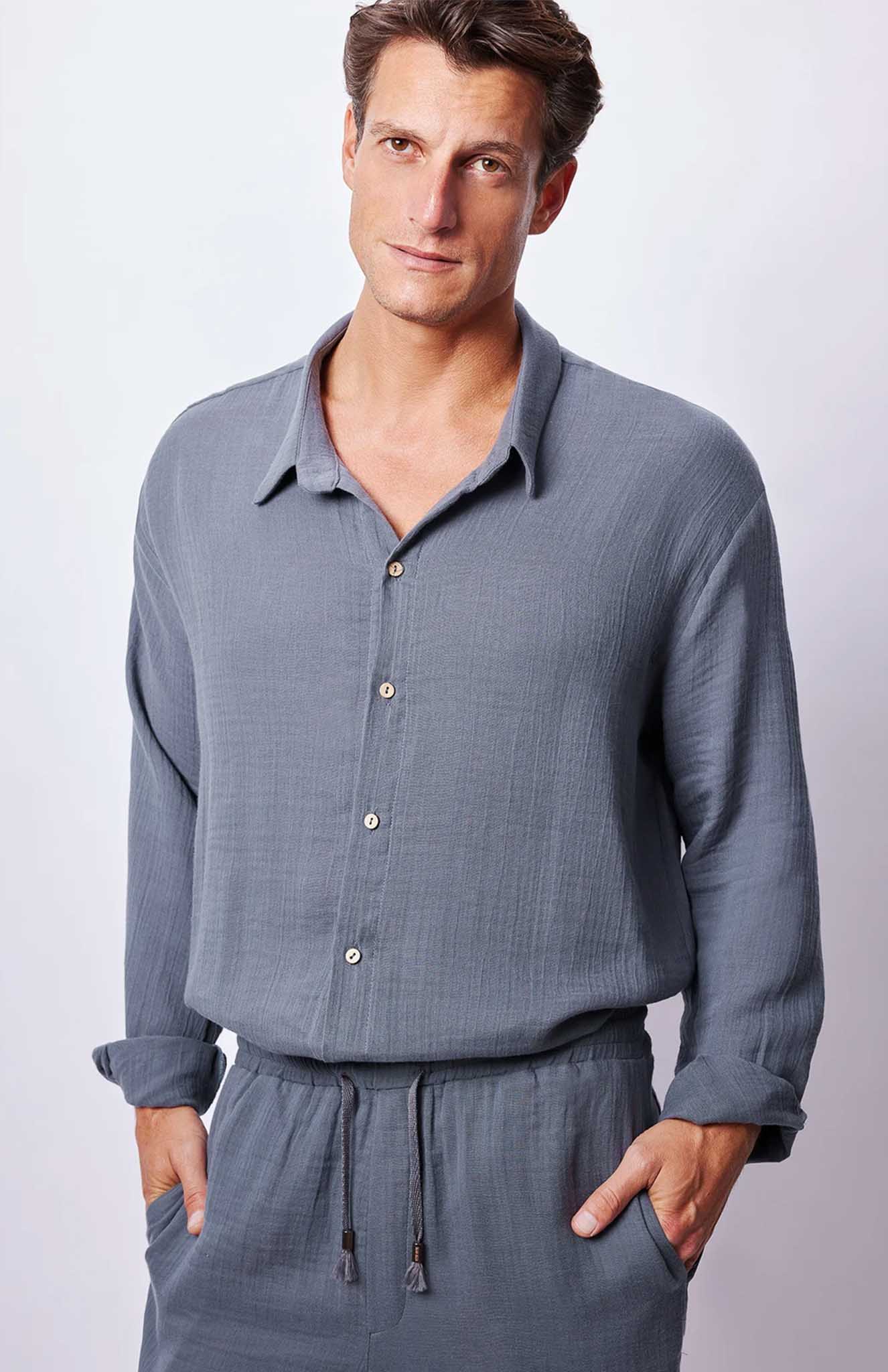 Charcoal Grey Co-ord Set | Cotton Linen Blend