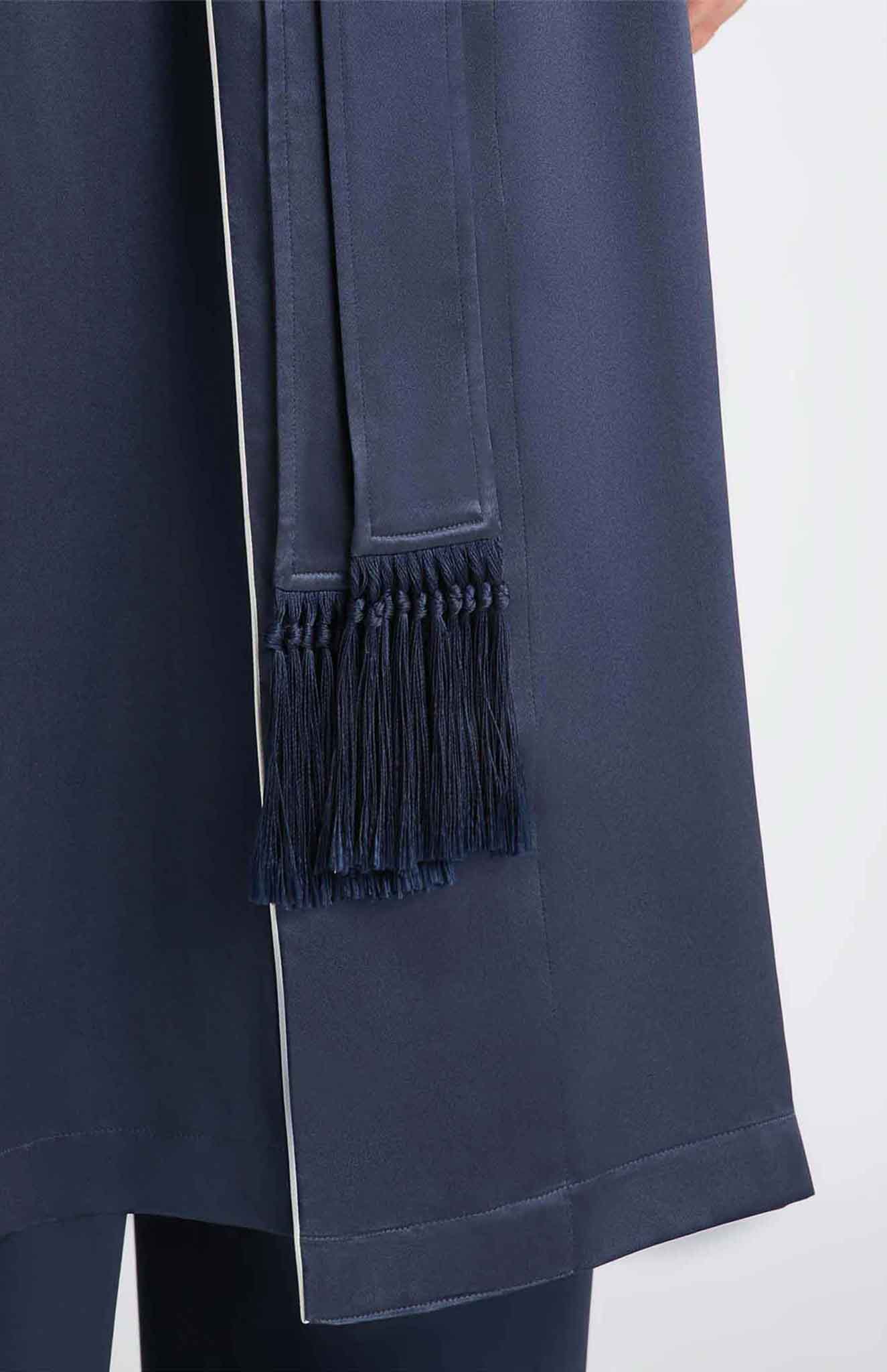 Blue Harmony | Blue Satin Robe and Pyjama