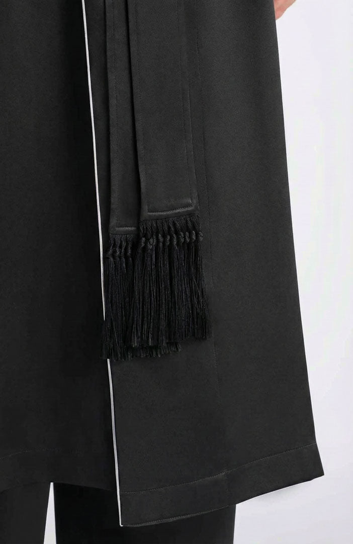 Black Harmony | Black Satin Robe and Pyjama