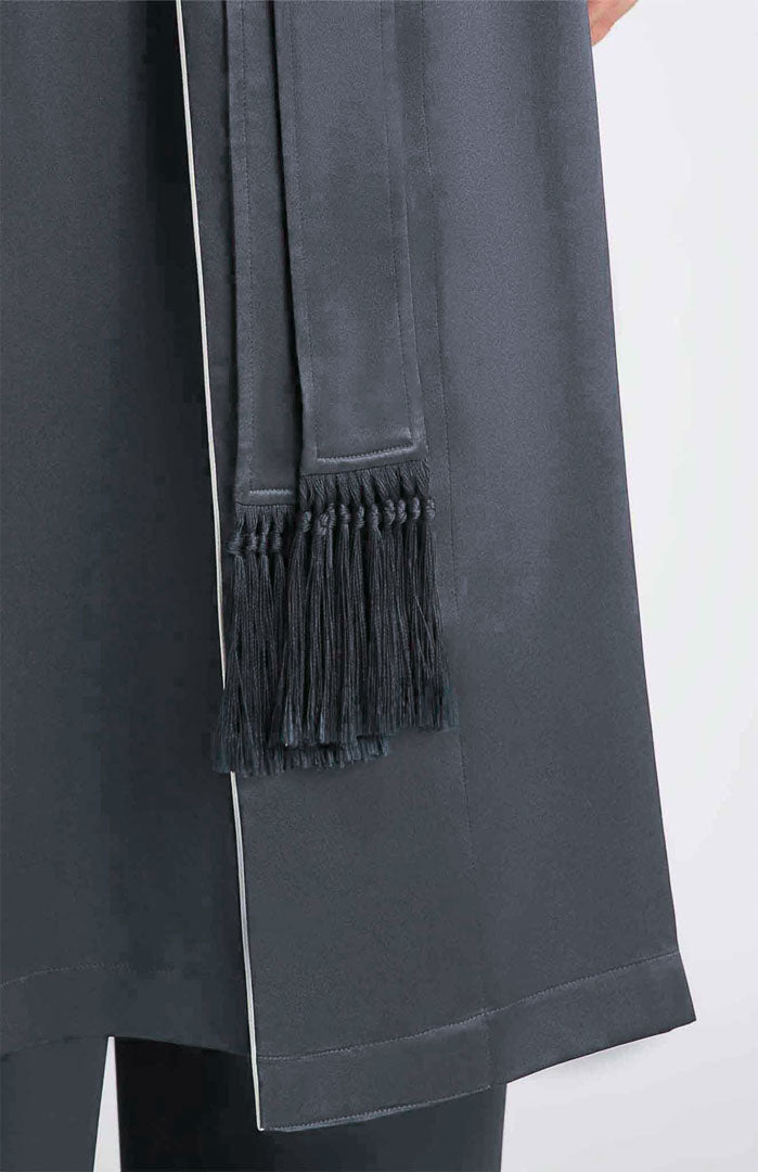 Grey Harmony | Grey Satin Robe and Pyjama