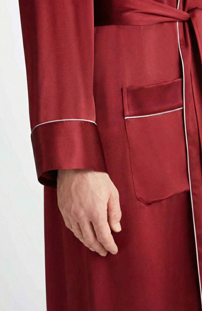 Red Harmony | Red Satin Robe and Pyjama