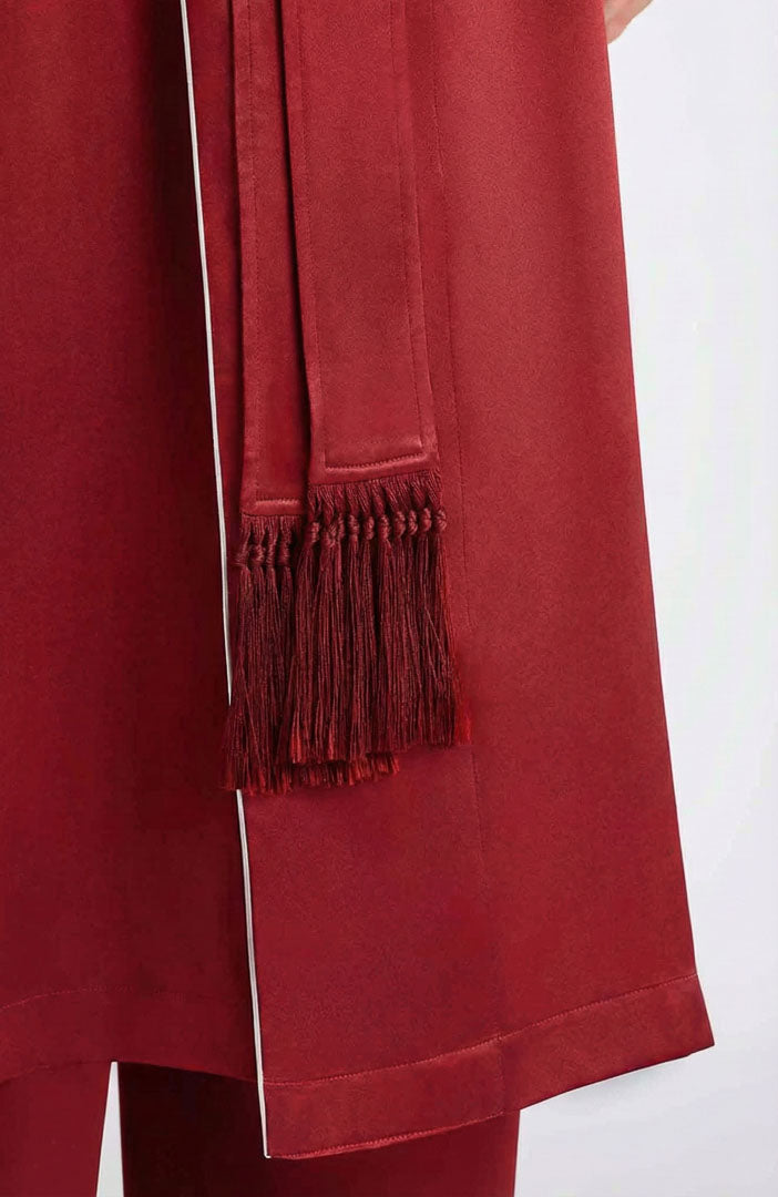 Red Harmony | Red Satin Robe and Pyjama