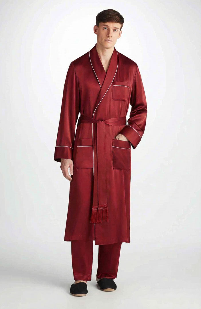 Red Harmony | Red Satin Robe and Pyjama