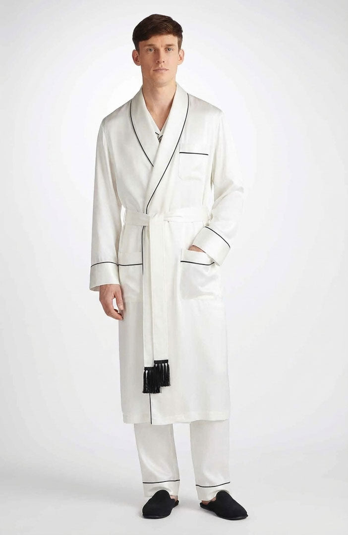 White Harmony | White Satin Robe and Pyjama